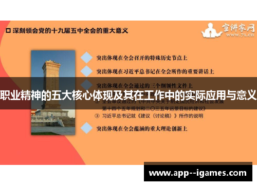 职业精神的五大核心体现及其在工作中的实际应用与意义